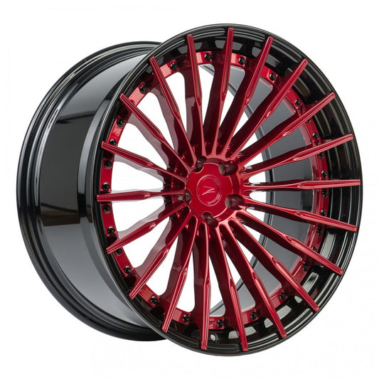 Z-Perfomance ZP. MODULAR II Rojo candy y aro negro brillo - Para Audi, BMW, Mercedes. - Importworks SP