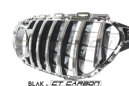 BLAK BY CT GRILLE MERCEDES W205 C CLASS 2014-2018 BLACK GRILLE (WITH CAMERA) - BLAK BY CT CARBON