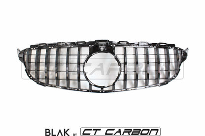 BLAK BY CT GRILLE MERCEDES W205 C CLASS 2014-2018 BLACK GRILLE (WITH CAMERA) - BLAK BY CT CARBON